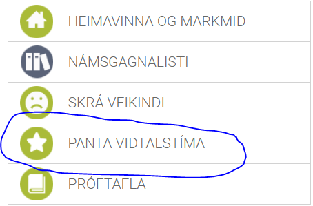 Bóka viðtalstíma ums 1
