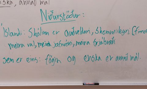 Nokkrar niðurstöður dagsins