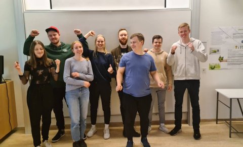 Hluti af útskriftarhópnum vor 2022